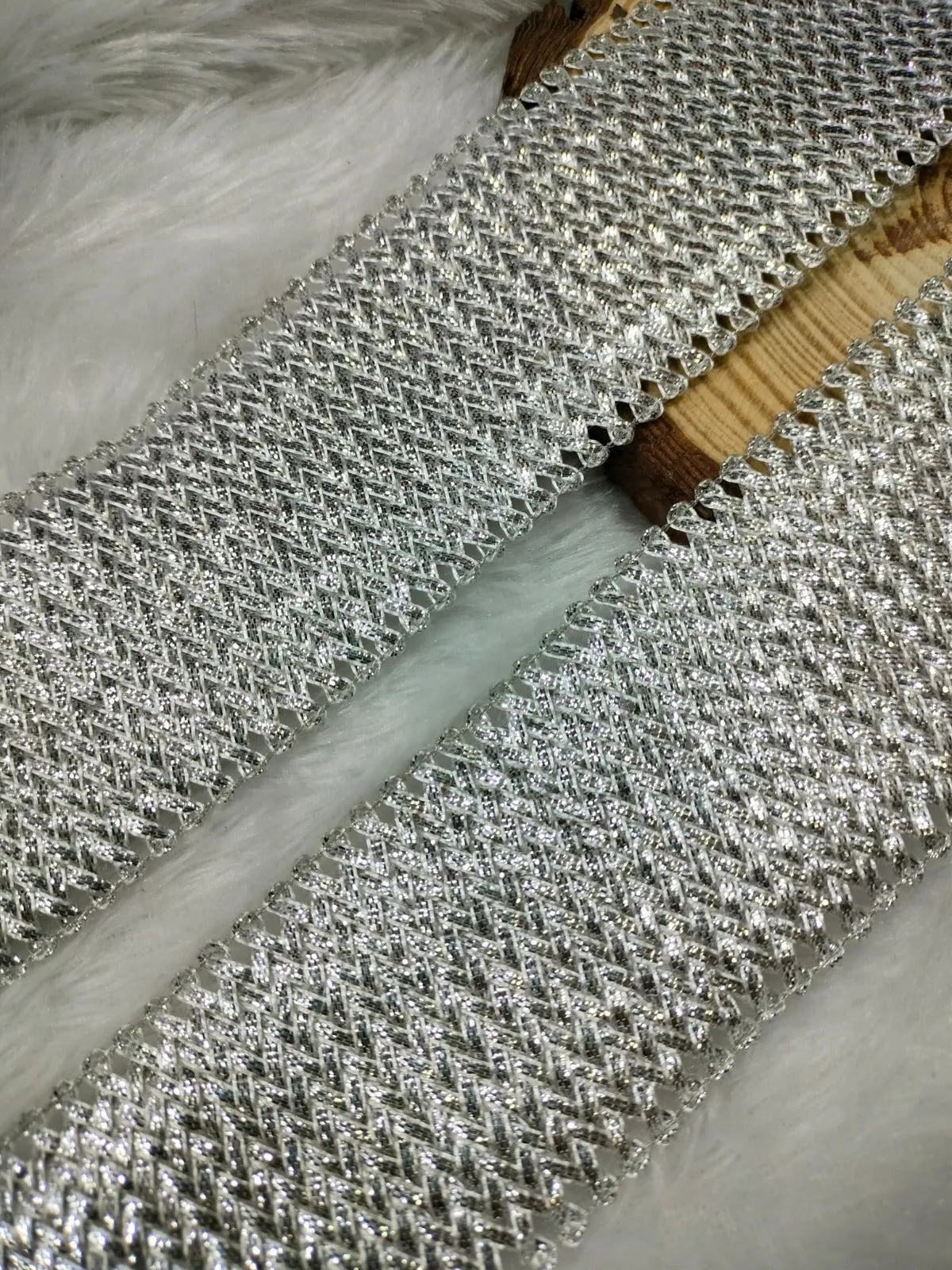 Silver Fancy Embroidery Trim